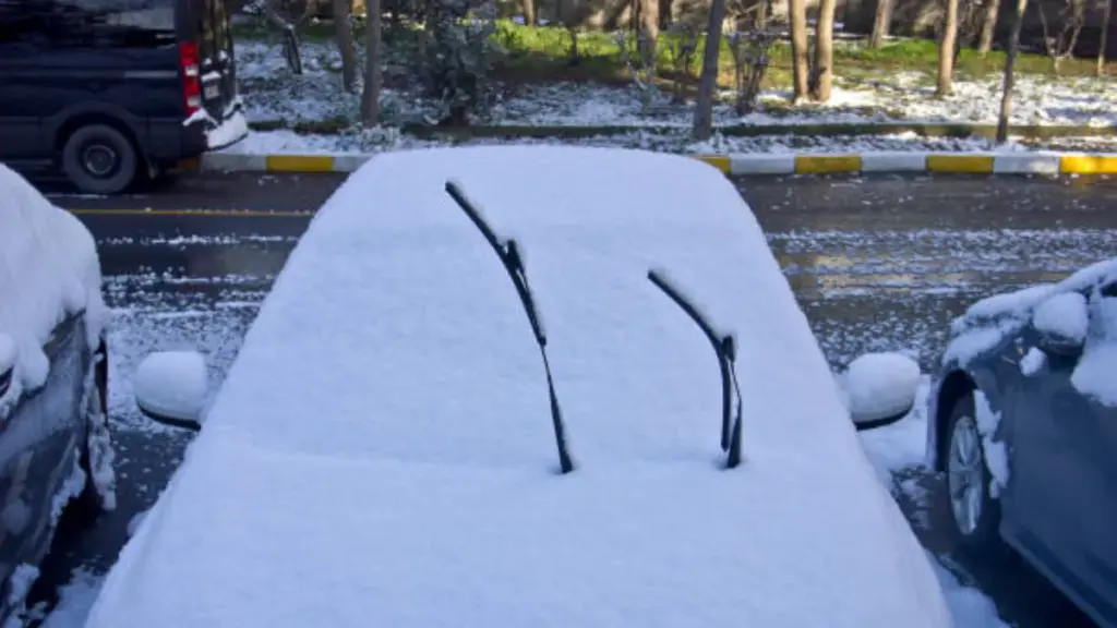 wiper blade in snowy day