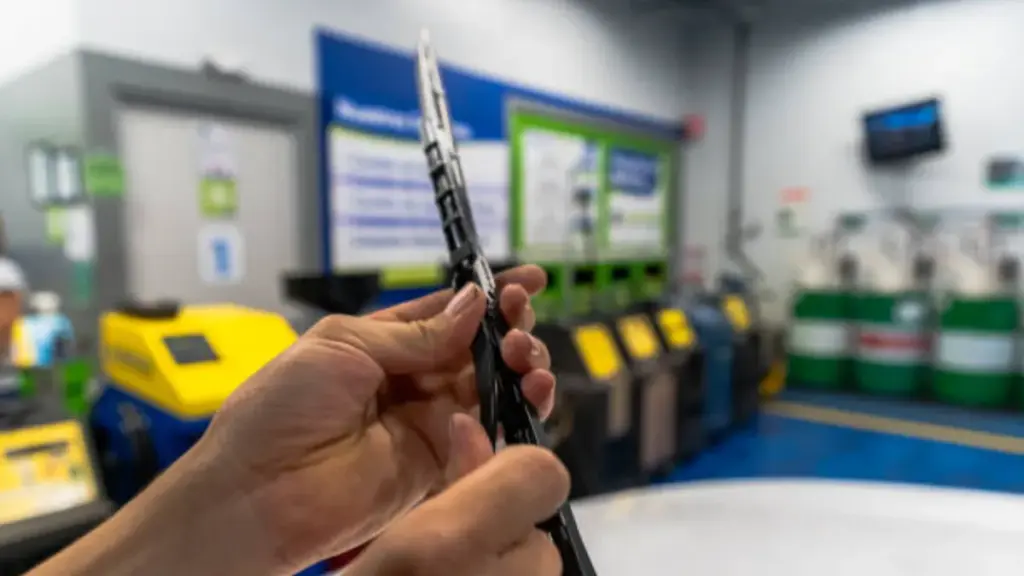 a close up of wiper blade